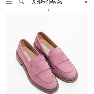 Pink &Other Stories Suede Loafers (worn once)